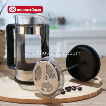 Hochwertige French Press Kaffeemaschine aus Borosilikatglas